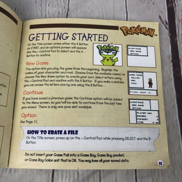 Pokemon Yellow Trainers Guide Authentic Nintendo Instruction Manual - Picture 4 of 6